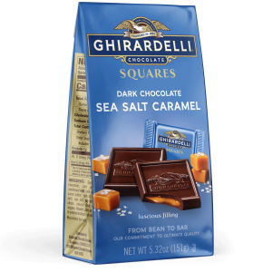 Dark Chocolate Sea Salt Caramel SQUARES Medium Bag (Case of 6)