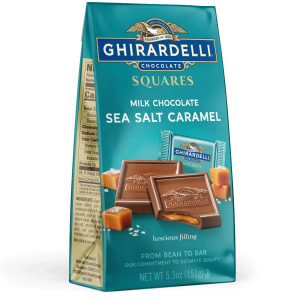 Milk Chocolate Sea Salt Caramel SQUARES Medium Bag (Case of 6)