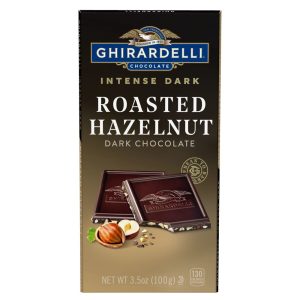 Intense Dark Roasted Hazelnut Dark Chocolate Bar (Case of 12)