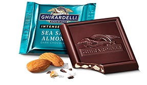 Intense Dark Sea Salt Almond Dark Chocolate Squares Case Pack (540 ct)